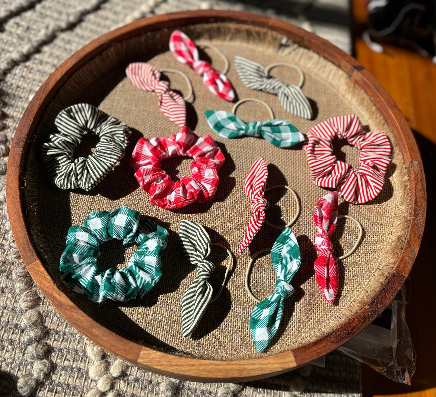 Cherry Gingham Scrunchie