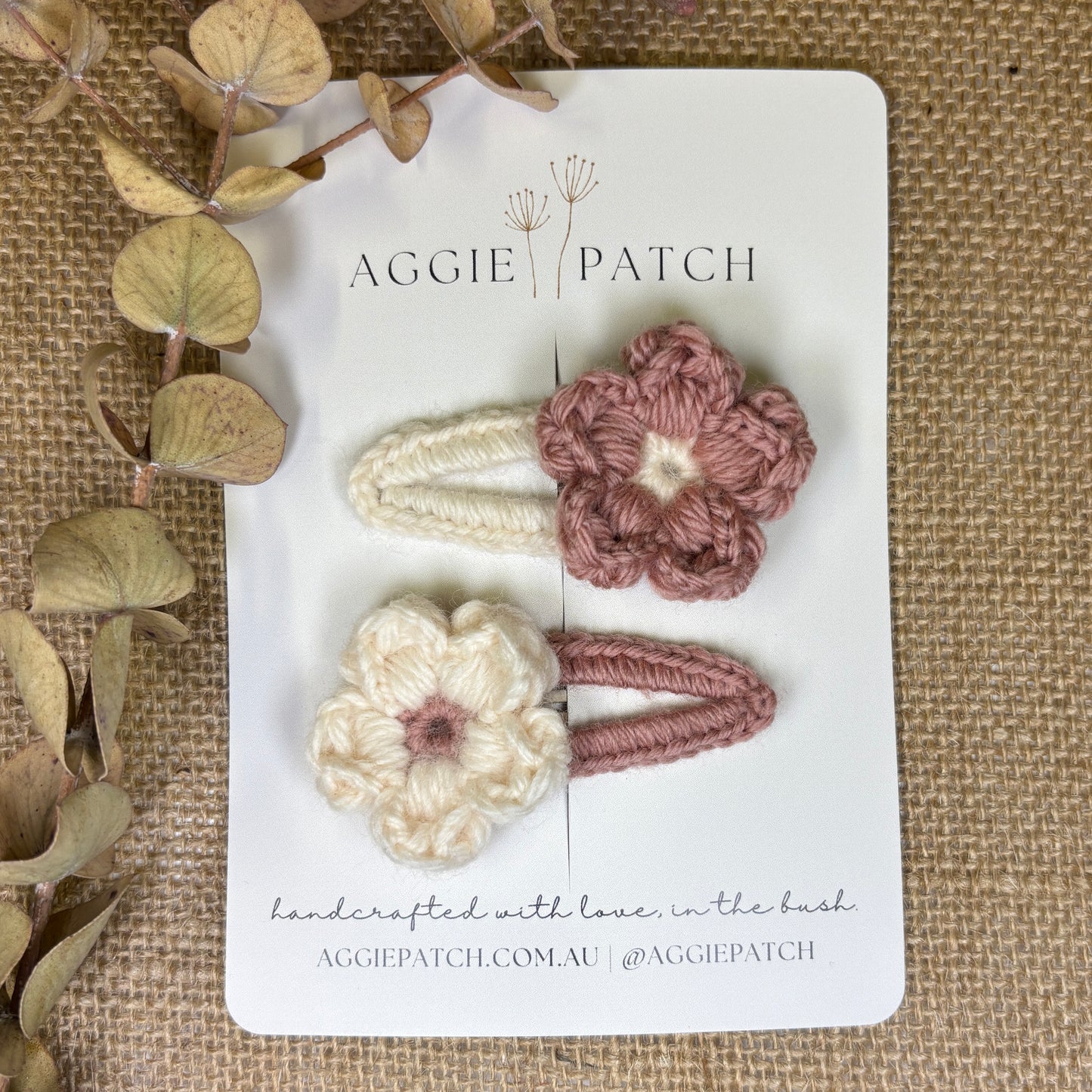 Daisy Australian Merino Wool Hair Clips