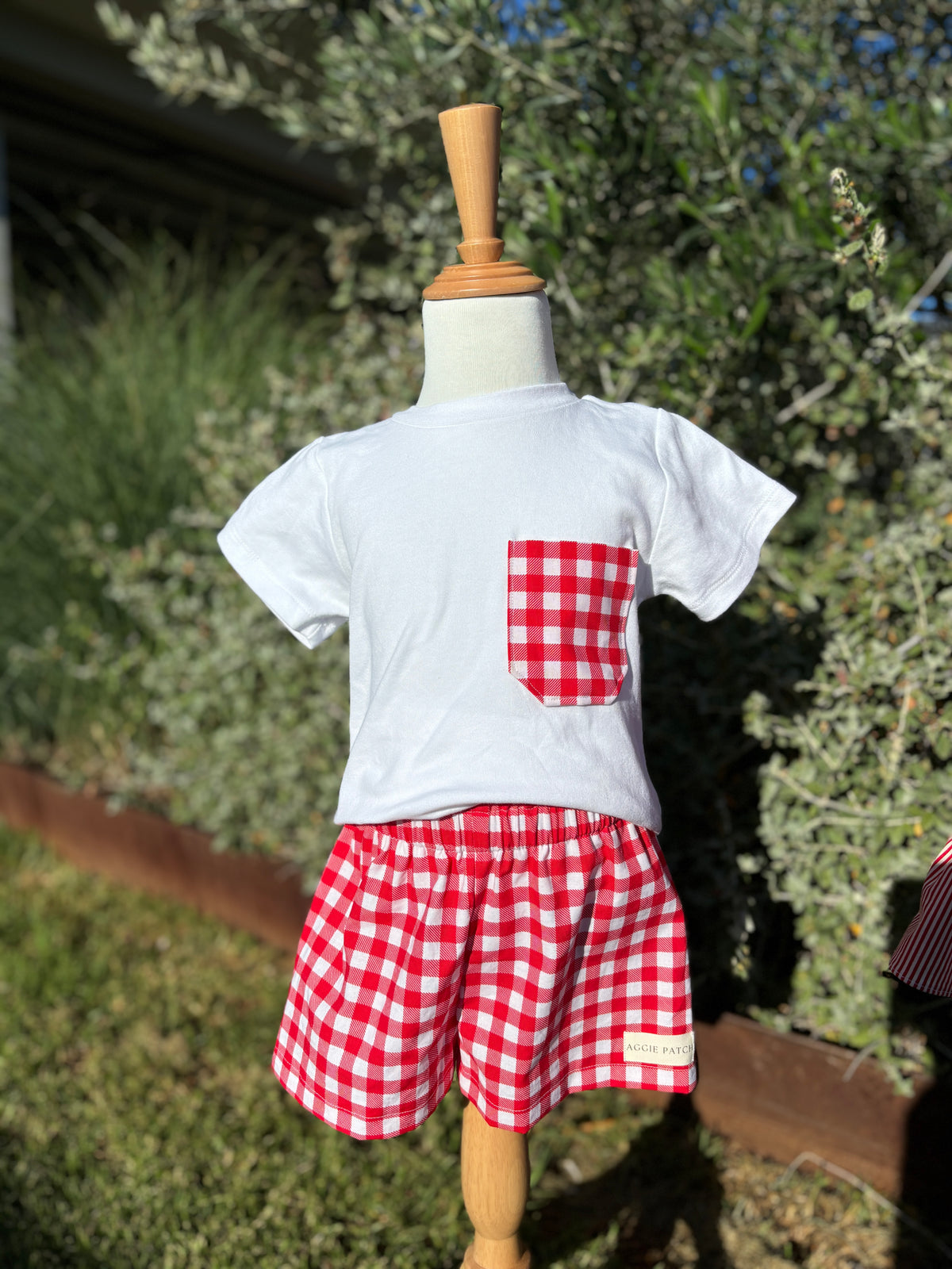 Festive Tee - Cherry Gingham