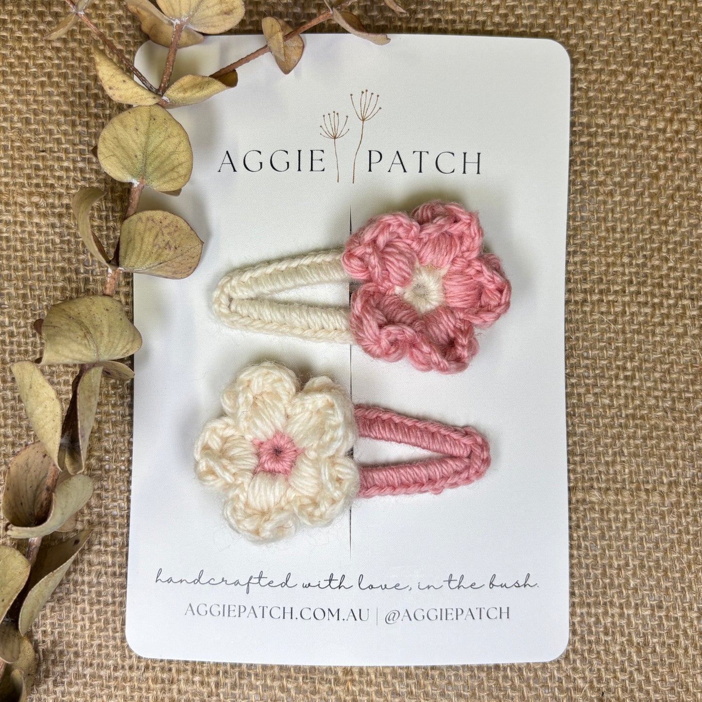Daisy Australian Merino Wool Hair Clips