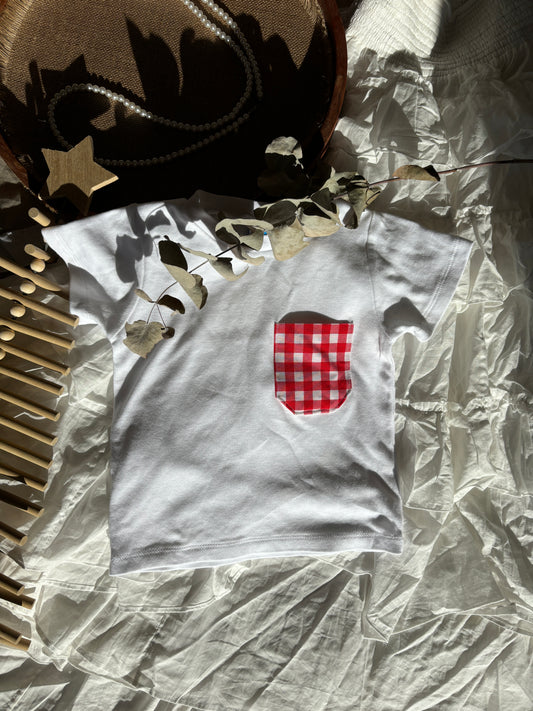 Hugh Tee - Cherry Gingham (PRE-ORDER)