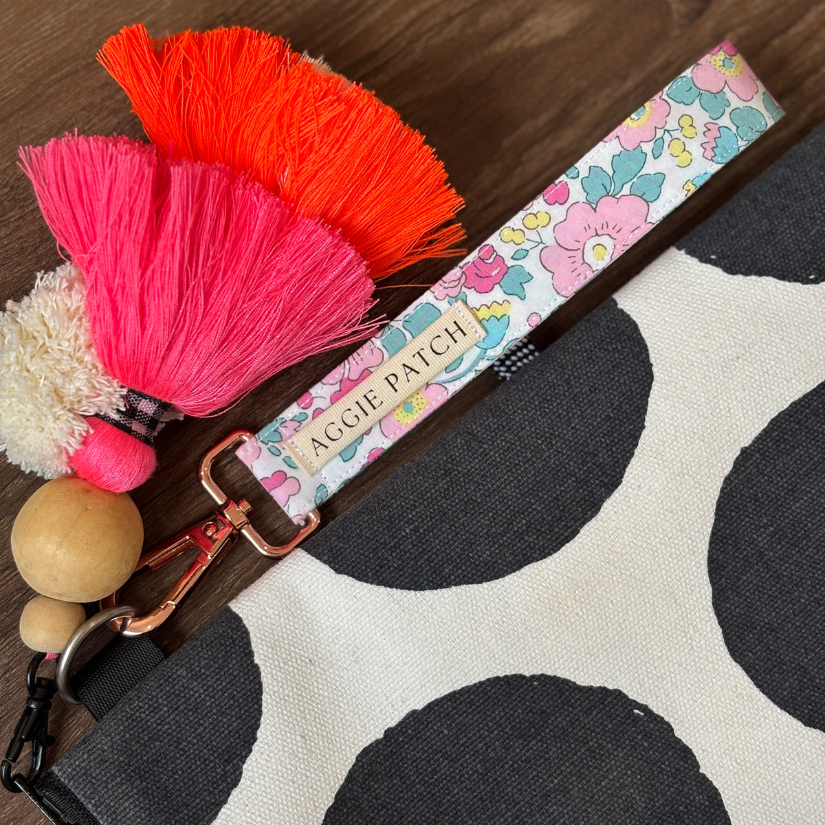 Wristlet Keychain - Blush + Mint Liberty
