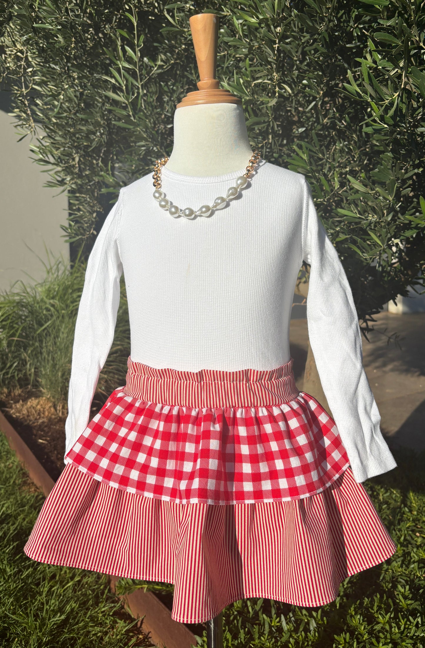 Holly Frill Skirt - Red