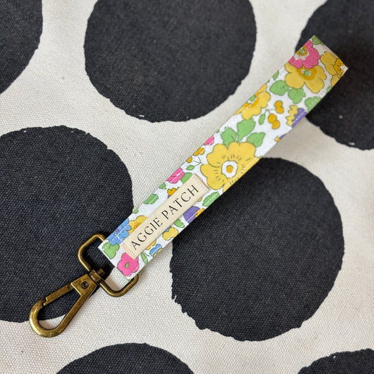 Wristlet Keychain - Sunflower Field Liberty