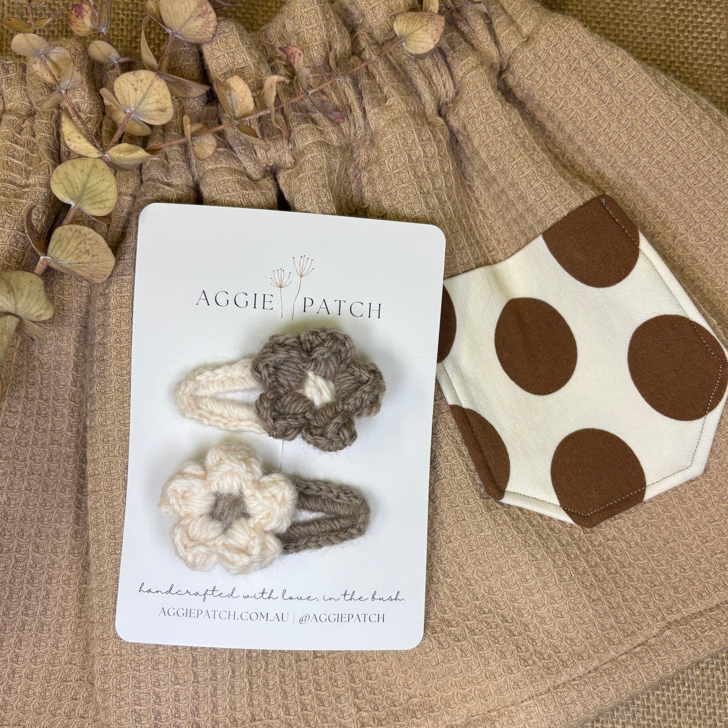 Daisy Australian Merino Wool Hair Clips