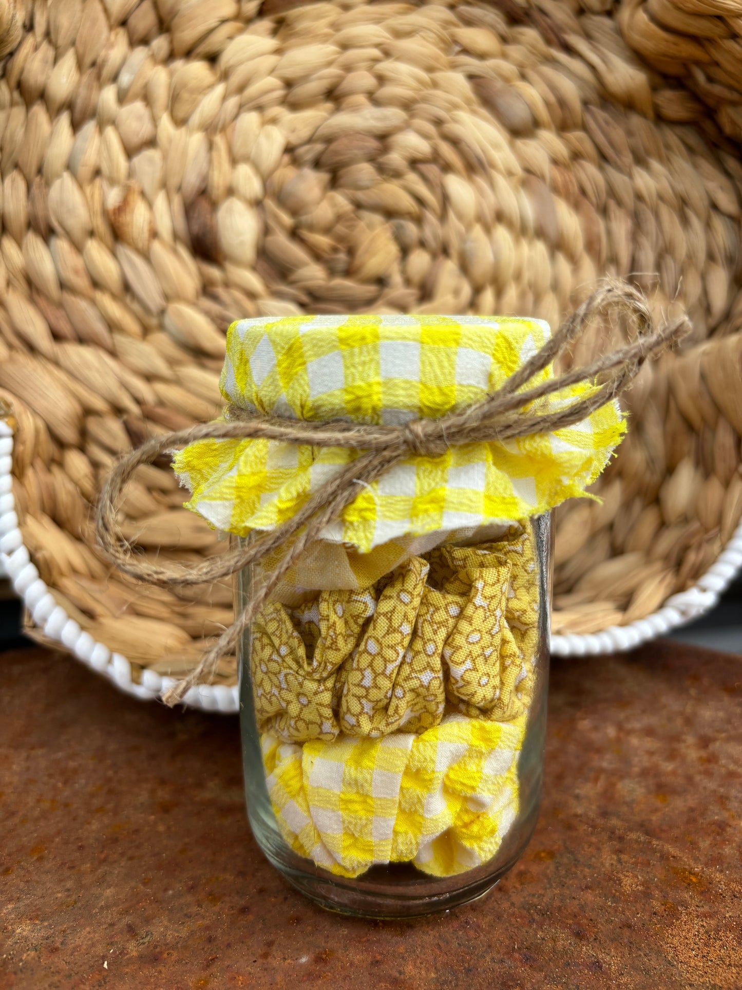 Scrunchie Jar - Yellow