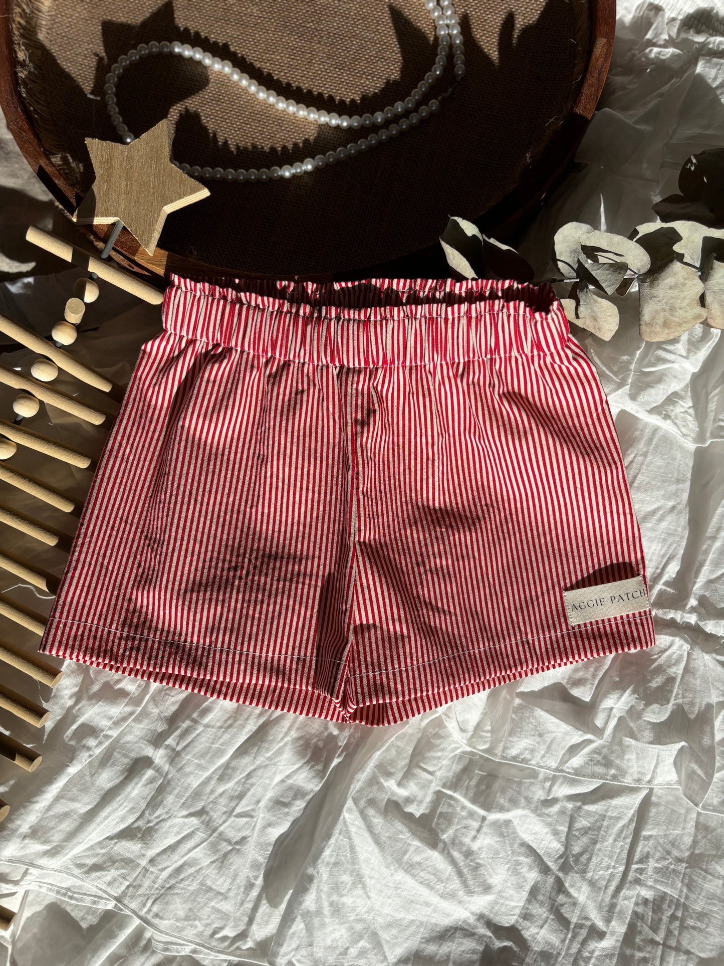 Levi Shorts - Cherry Stripe (PRE-ORDER)