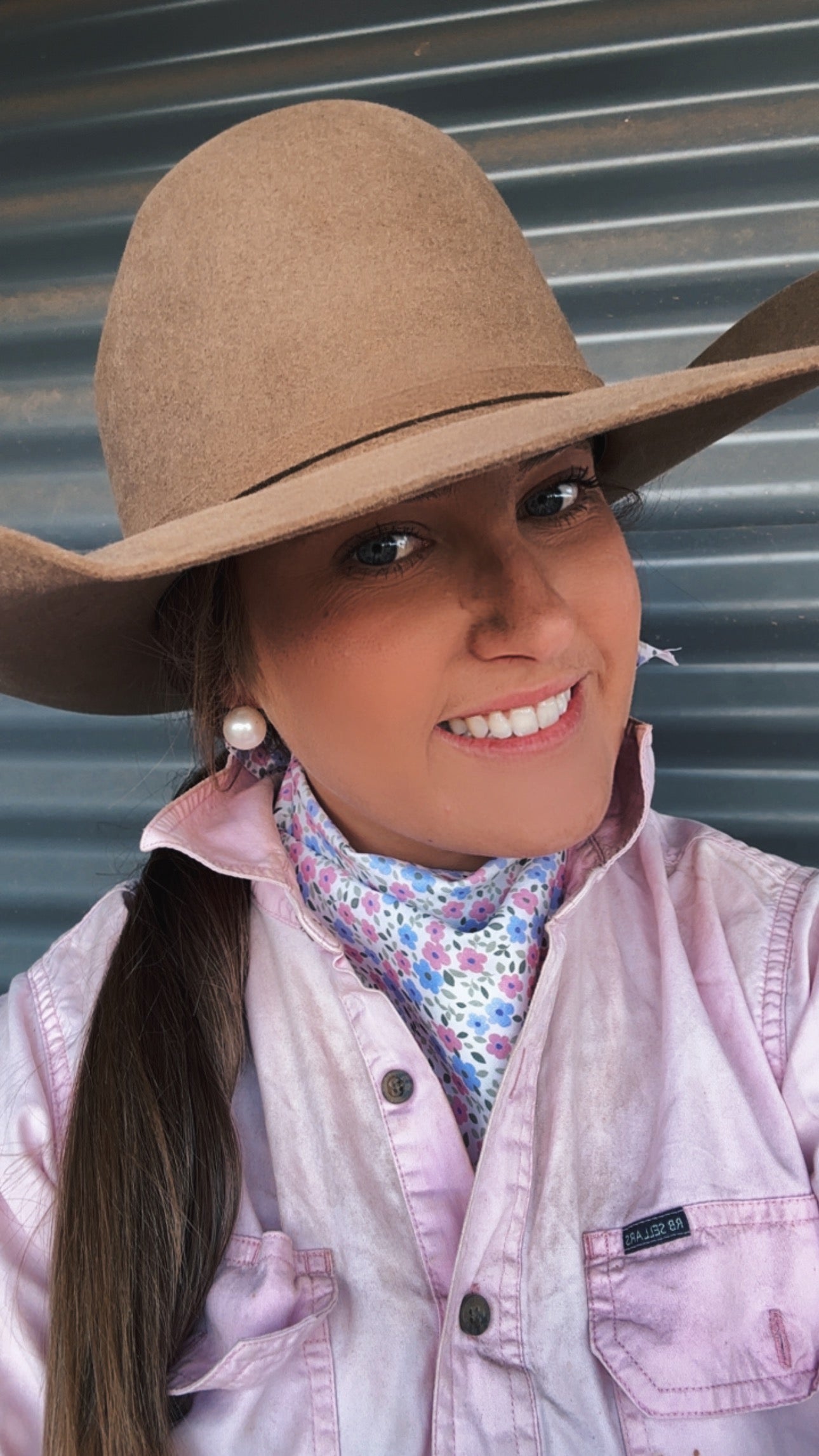 Neck Scarf - Blush Ditsy Daisy
