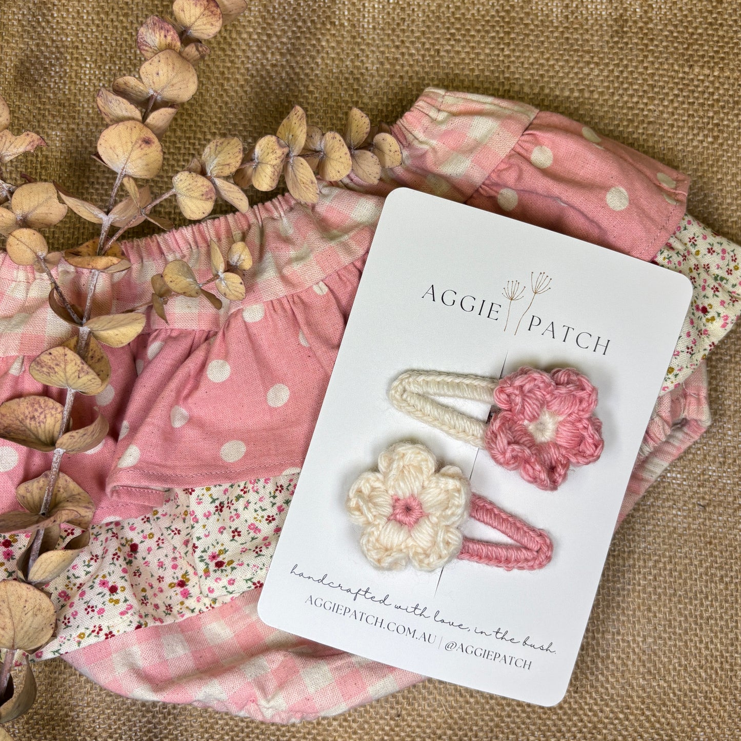 Daisy Australian Merino Wool Hair Clips