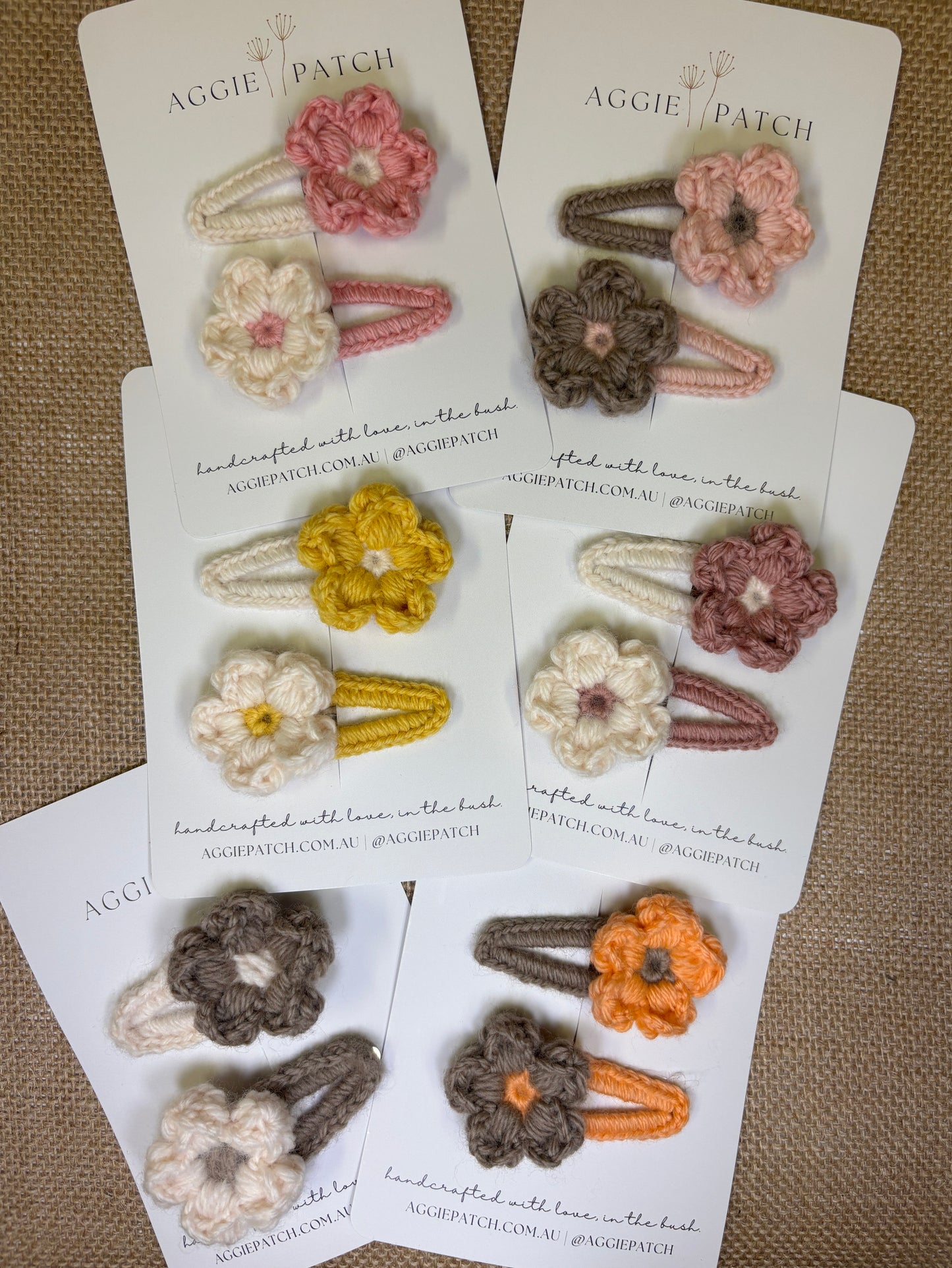 Daisy Australian Merino Wool Hair Clips