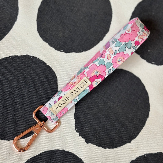 Wristlet Keychain - Metallic Rose Liberty
