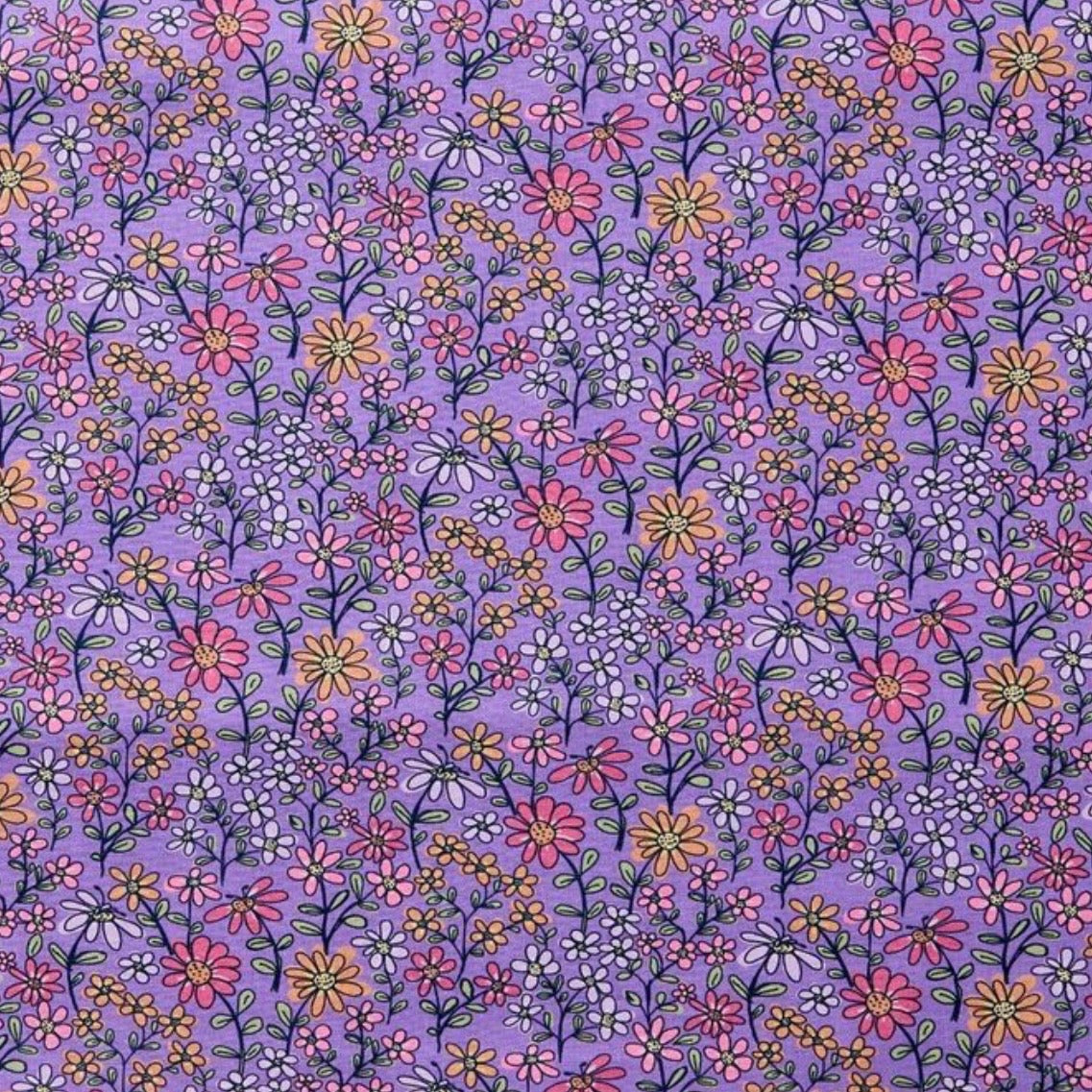 Neck Scarf - Lilac Flower Field