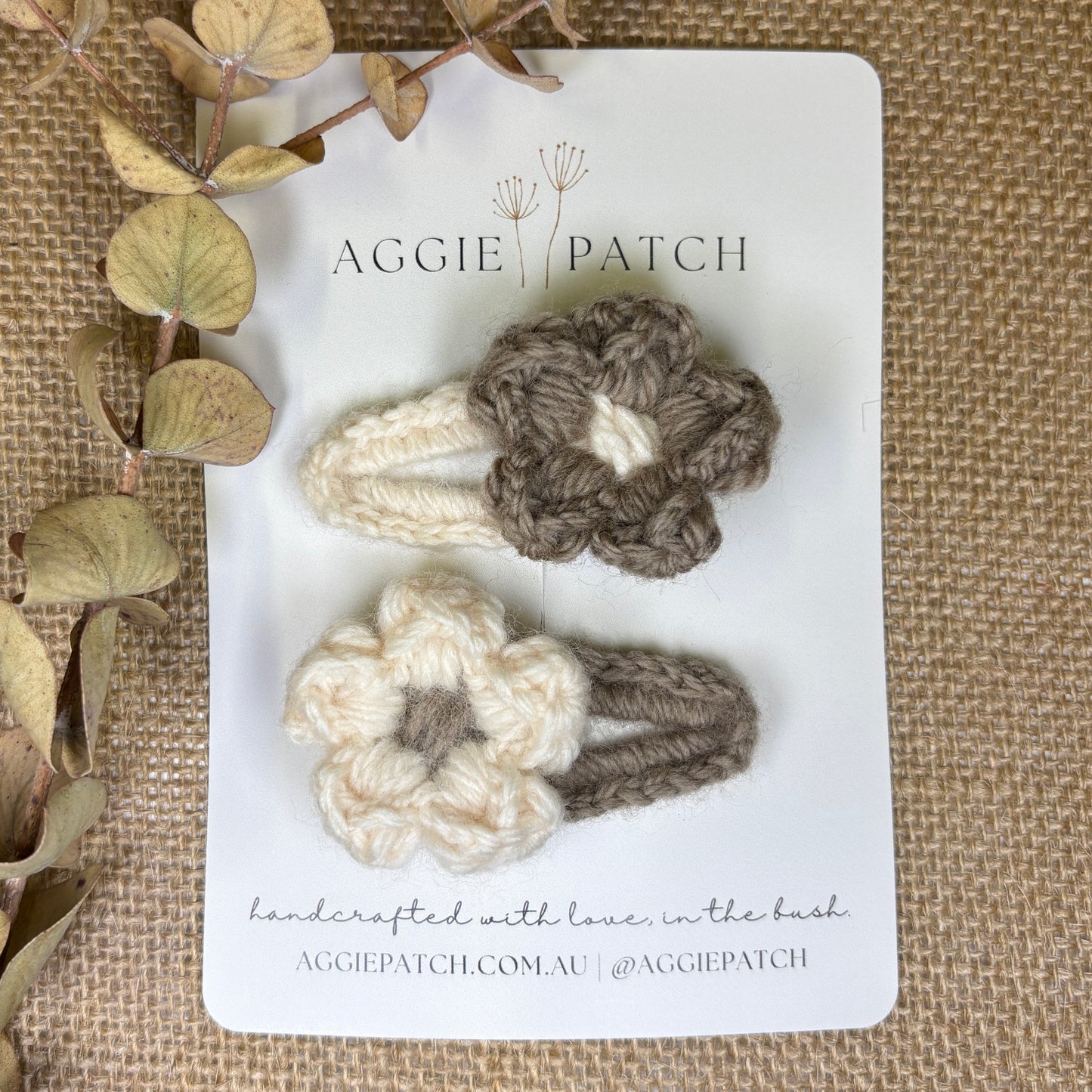 Daisy Australian Merino Wool Hair Clips