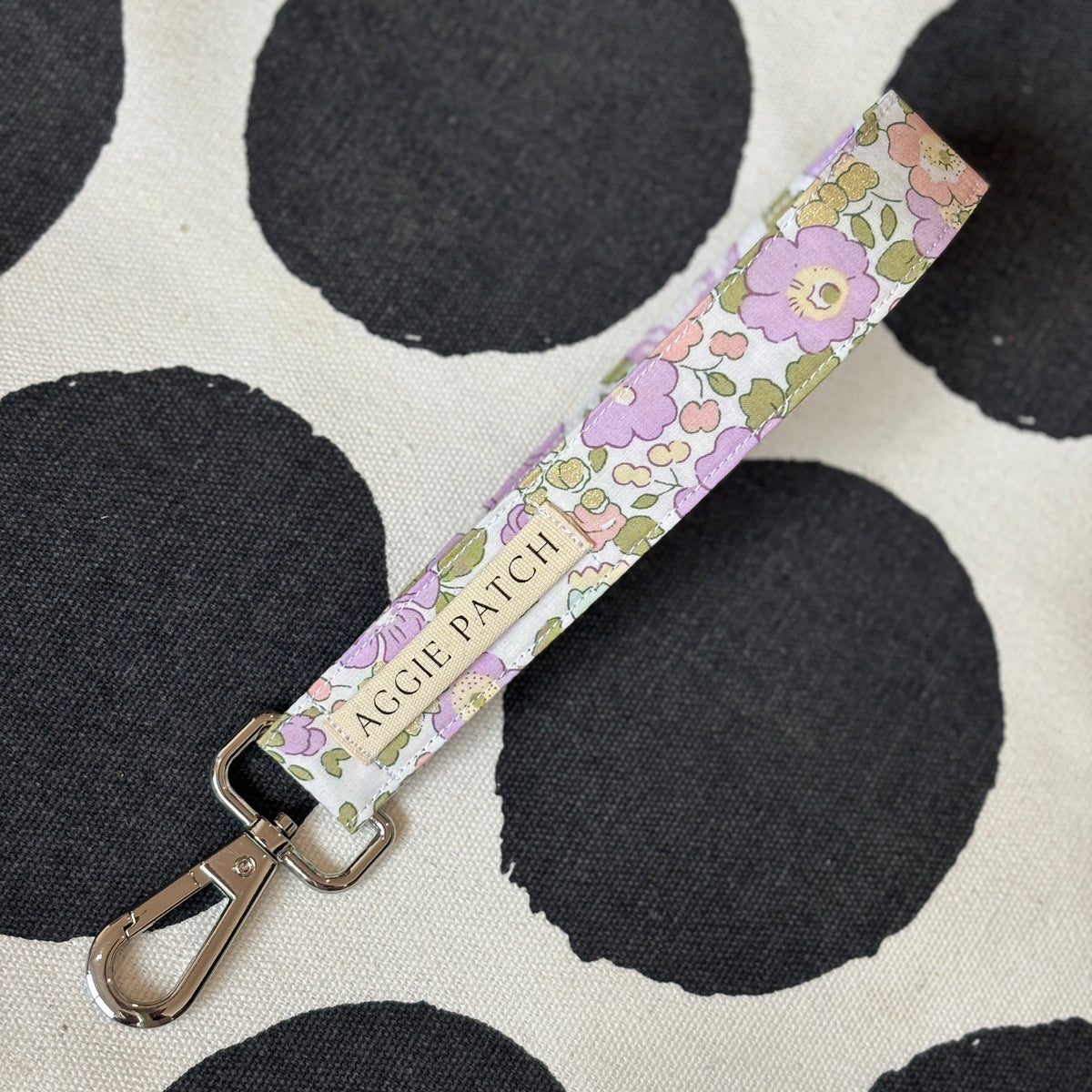 Wristlet Keychain - Metallic Lavender + Gold Liberty