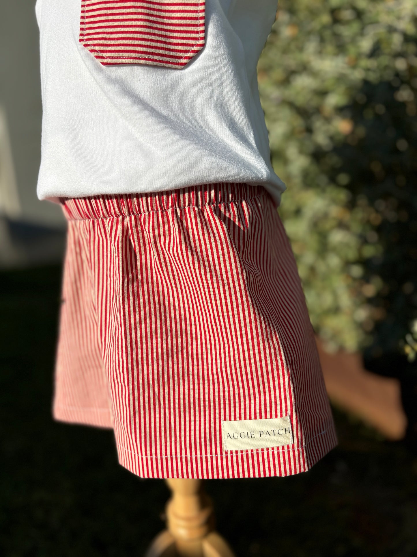 Levi Shorts - Cherry Stripe (PRE-ORDER)