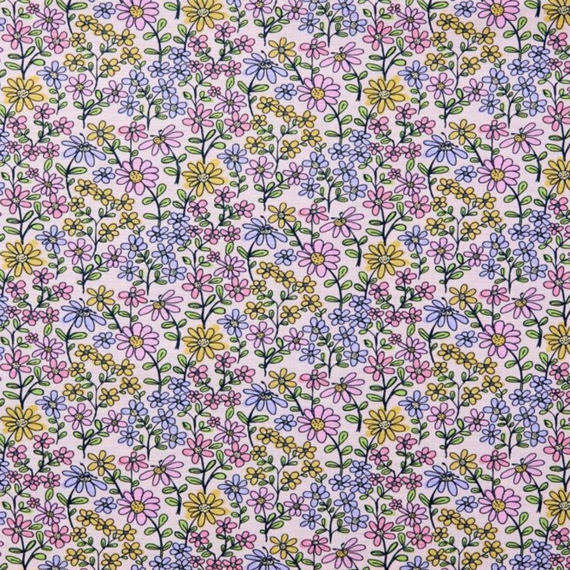 Neck Scarf - Rosy Flower Field