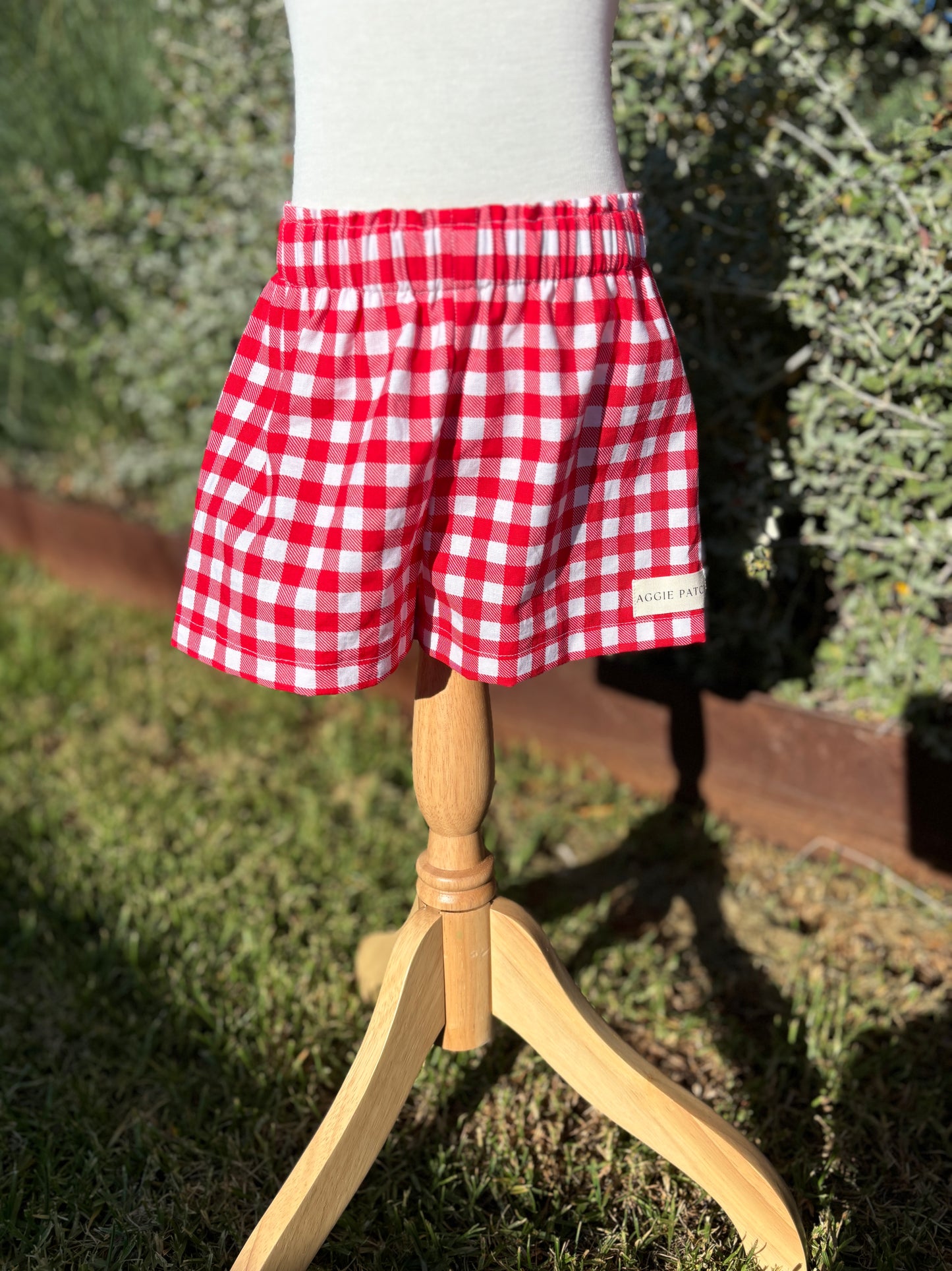 Levi Shorts - Cherry Gingham (PRE-ORDER)