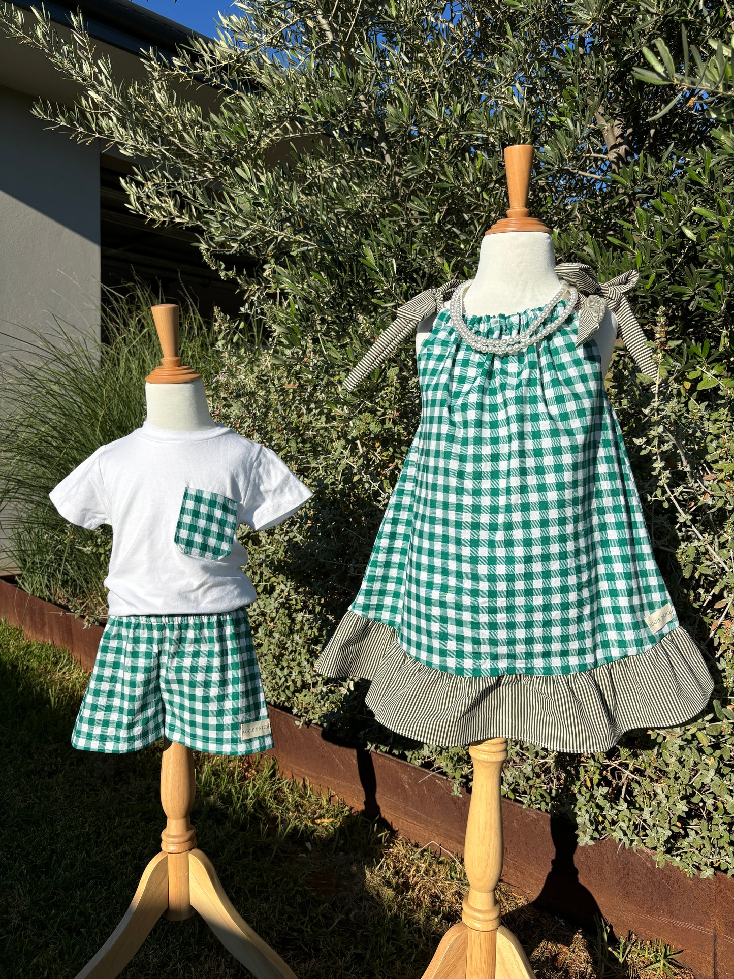 Hugh Tee - Pea Gingham (PRE-ORDER)