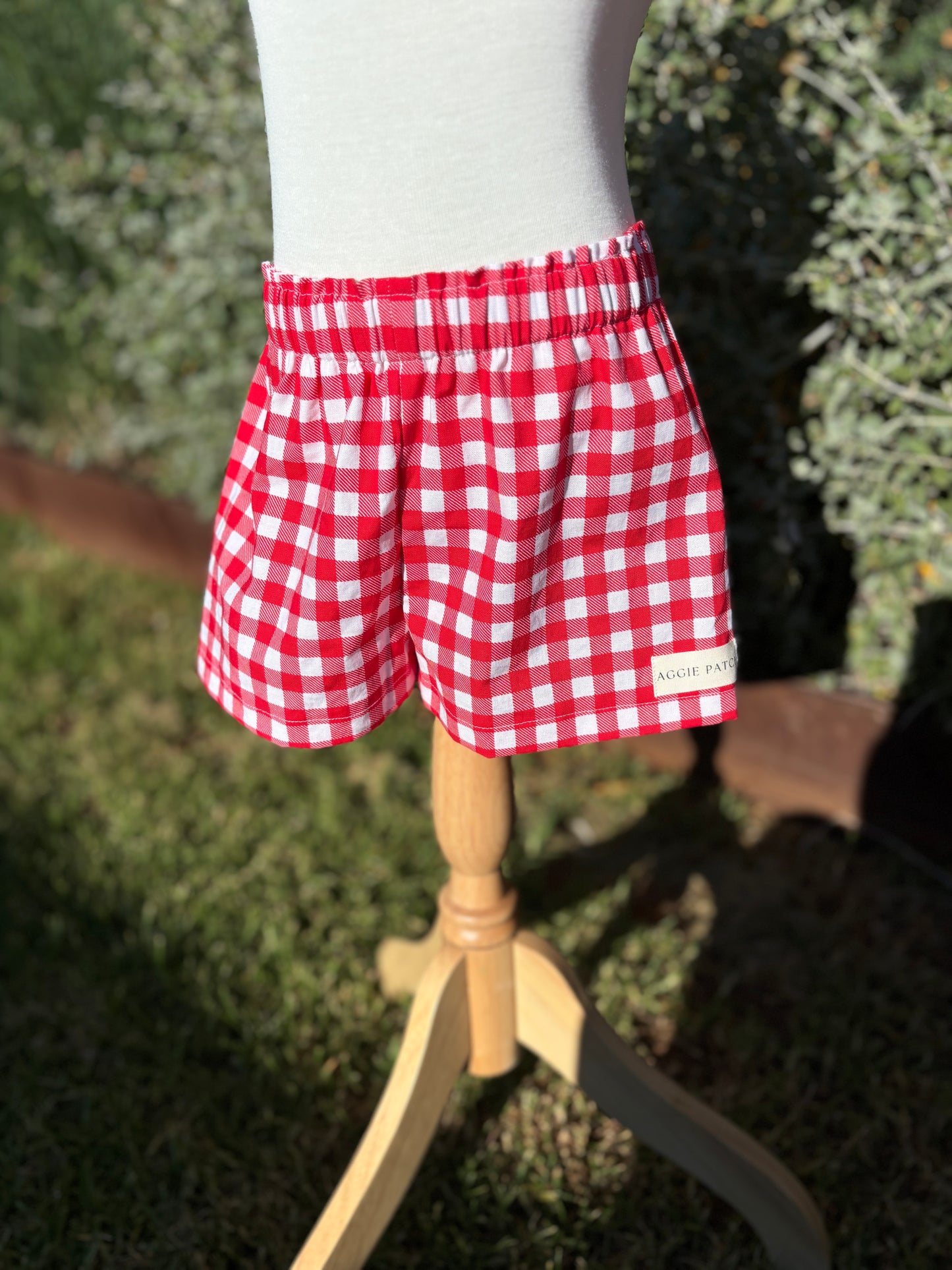 Levi Shorts - Cherry Gingham (PRE-ORDER)