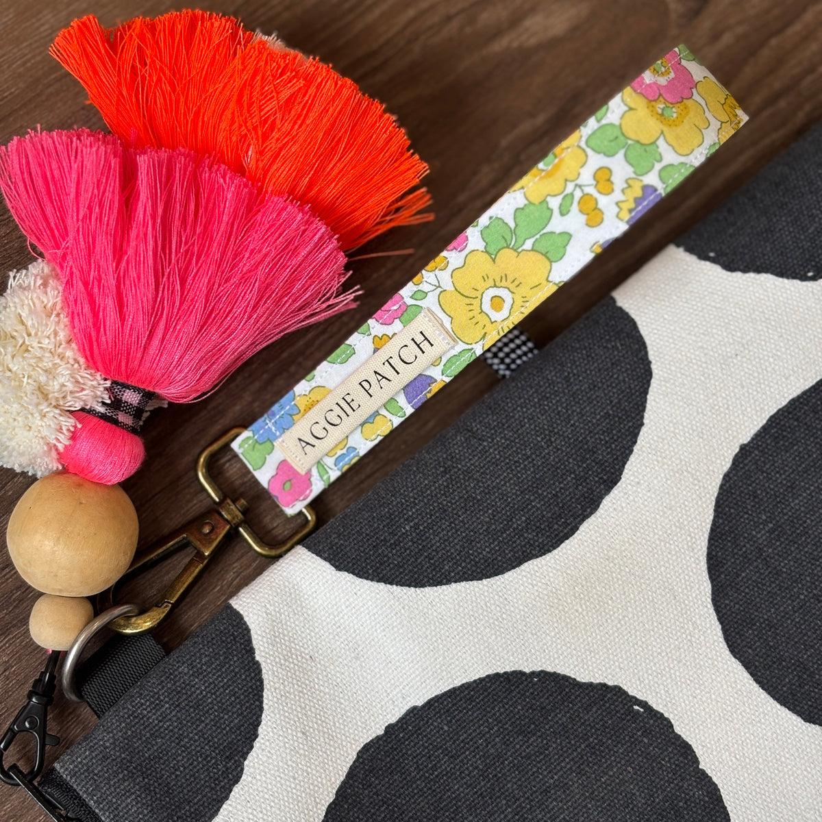 Wristlet Keychain - Sunflower Field Liberty