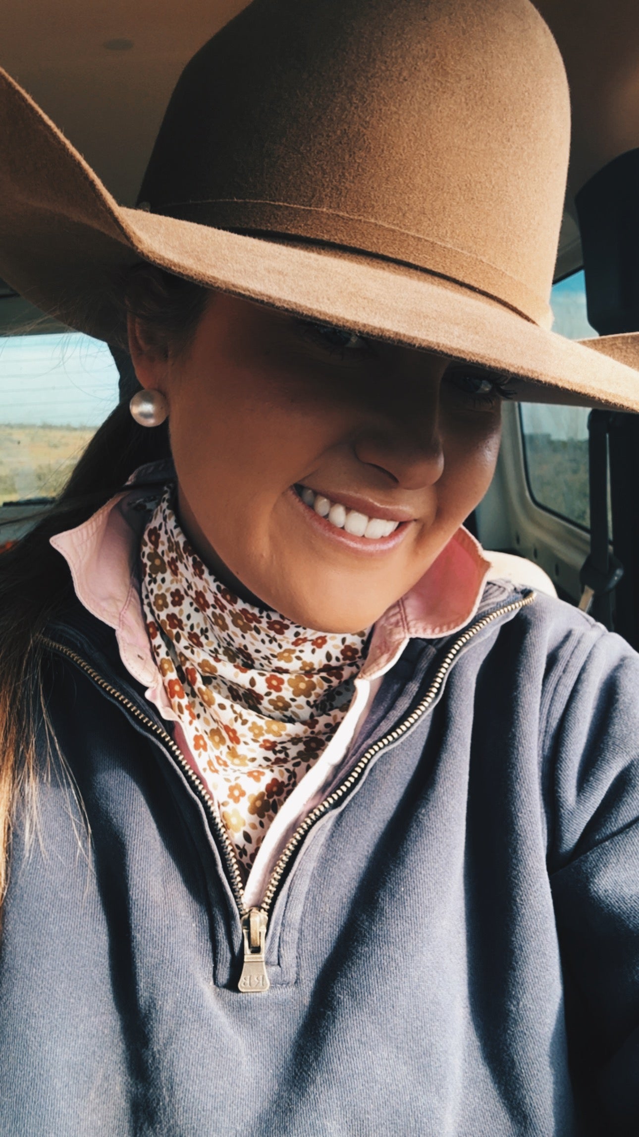 Neck Scarf - Mustard Ditsy Daisy