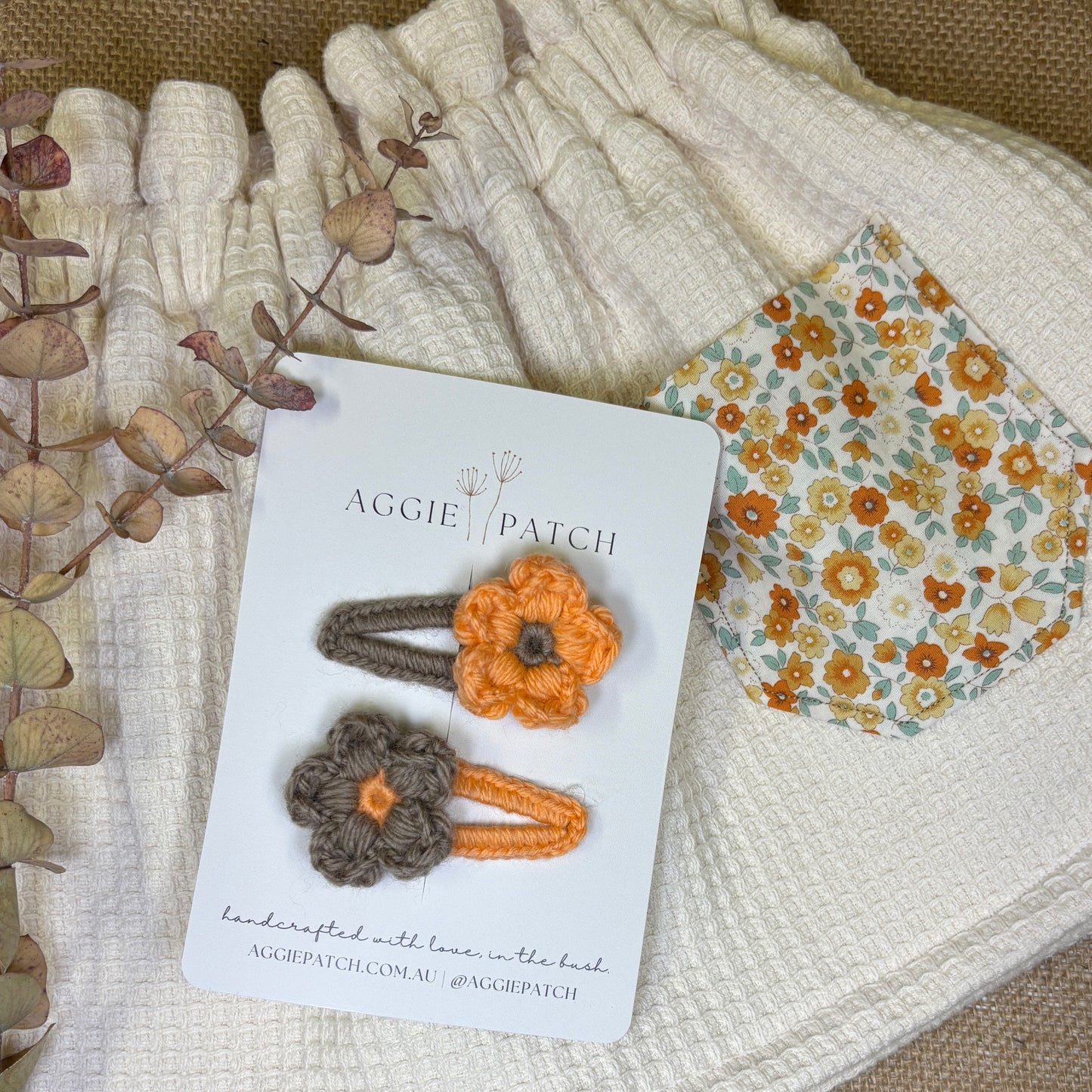 Daisy Australian Merino Wool Hair Clips