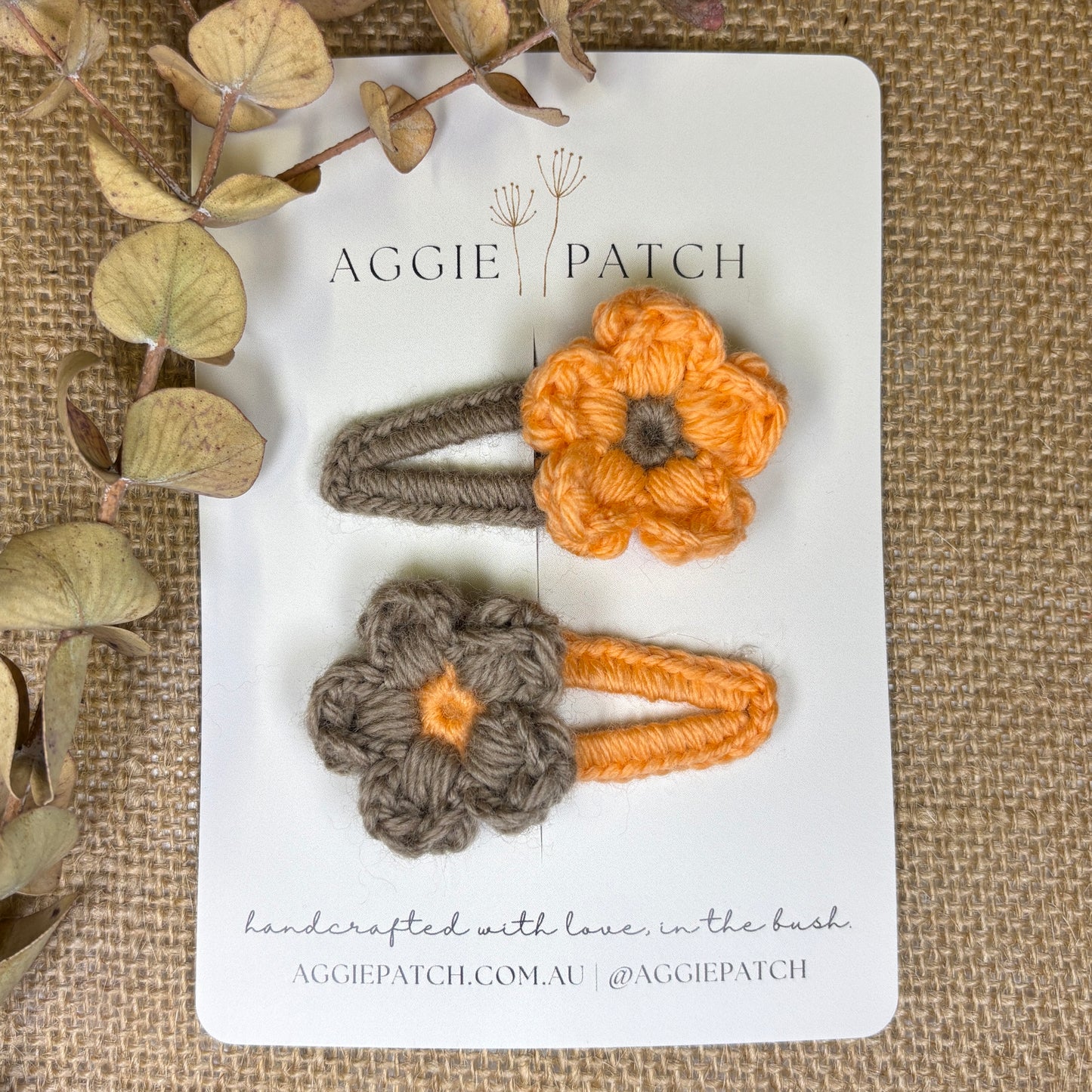 Daisy Australian Merino Wool Hair Clips