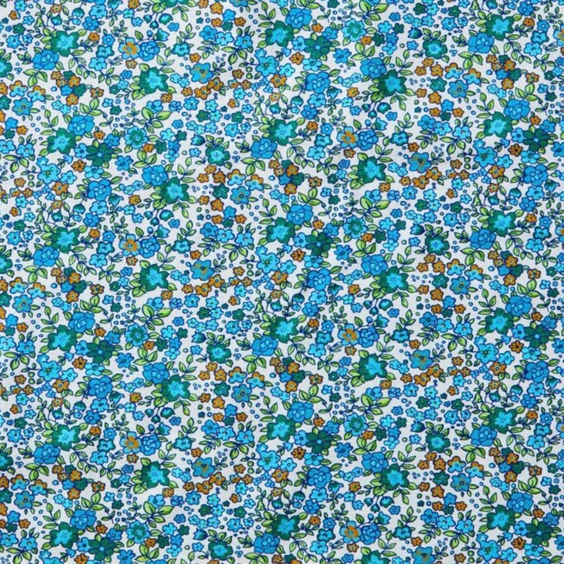 Neck Scarf - Blue Vintage Floral