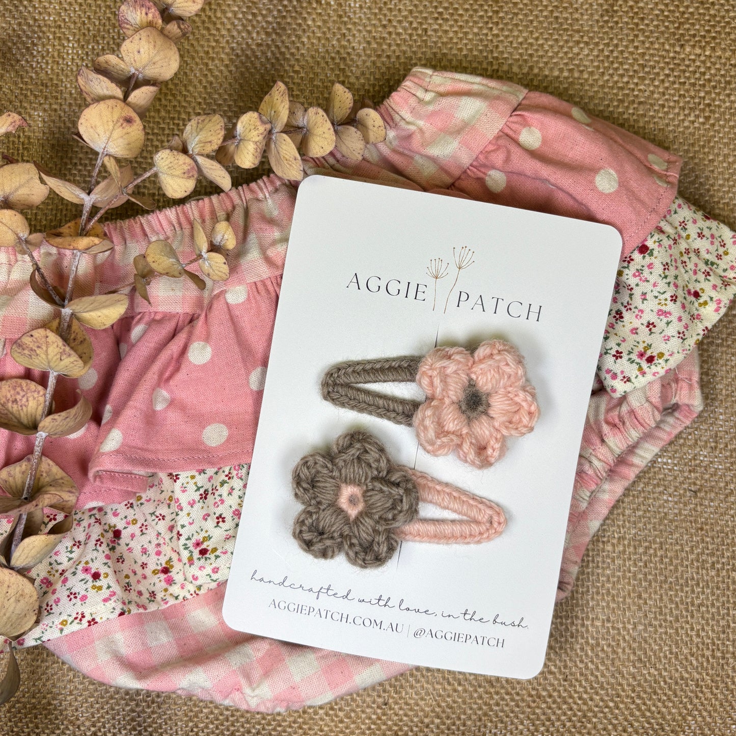 Daisy Australian Merino Wool Hair Clips